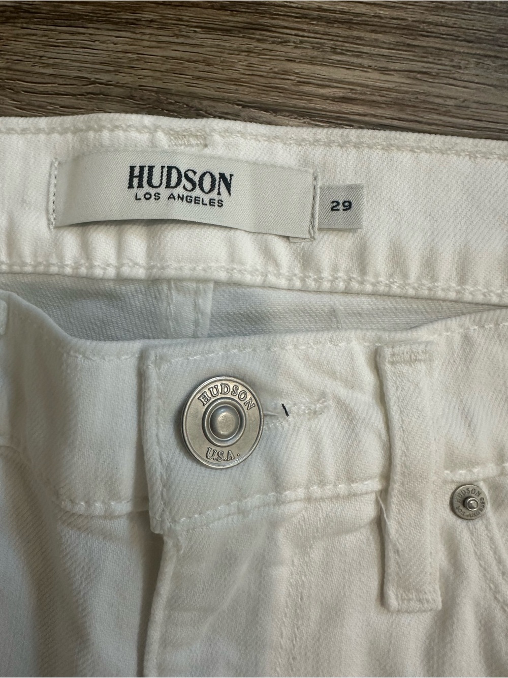 Hudson Jeans White Wide-Leg Flare Denim - Picture 3 of 4